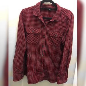 Eddie Bauer Checkered Flannel Button Up